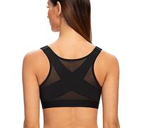 MELENECA Femme Soutien-Gorge Fermeture Devant Posture sans Armatures | Soutien dorsal pour améliorer la posture, fixation facile sur le devant, compression de couverture complète