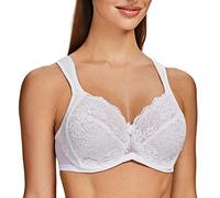 MELENECA Femme Soutien-Gorge Grande Taille en Dentelles avec Armatures Féminin Blanc-Dentelle 105F