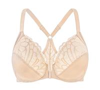 MELENECA Femme Soutien-Gorge Grande Taille Fermeture Devant Dentelles Racerback Non Rembourré Beige pâle 110E