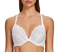 MELENECA Femme Soutien-Gorge Grande Taille Fermeture Devant Dentelles Racerback Non Rembourré Blanc 95C