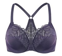 MELENECA Femme Soutien-Gorge Grande Taille Fermeture Devant Dentelles Racerback Non Rembourré Violet 105E