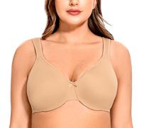 MELENECA Soutien-Gorge Minimiseur à Armatures, Grande Taille, sans Couture, Non rembourré, pour Femme Amande 90D