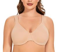 MELENECA Soutien-Gorge Minimiseur à Armatures, Grande Taille, sans Couture, Non rembourré, pour Femme Beige 105E