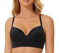 MELENECA Soutien-Gorge sans Fil rembourré sans Couture Bralettes Push Up pour Femme avec Soutien et Levage Noir 95D