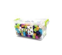 Meli Cube Pink EDU 300 Lot de 300 blocs de construction pour enfants à partir de 3 ans, favorise la créativité, la pensée logique et les compétences sociales, couleurs pastel, compatible Basic
