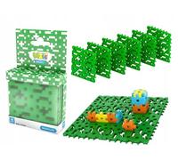 Meli Lot de 6 plaques de Base Basiques Vertes - pour constructions créatives - Compatible avec Les Blocs de Construction Basiques - Stable et Durable - Favorise la créativité et la motricité