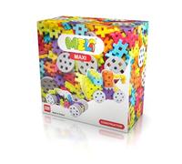 Meli Maxi Constructor Kit de construction - 220 pièces, roues, axes, hexagones, pour enfants à partir de 1 an, favorise la créativité, la motricité fine, durable, sans BPA, certifié CE