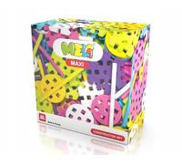 Meli Maxi Constructor Pink Lot de 60 jouets de construction éducatifs pour enfants à partir de 2 ans, grands blocs de construction aux couleurs pastel, favorise la créativité et la motricité fine