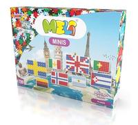 Meli Minis Flags Lot de 700 briques de construction, jouets créatifs pour enfants à partir de 3 ans, construction de drapeaux du monde entier, instructions avec 84 drapeaux, dimensions 21 x 15 cm