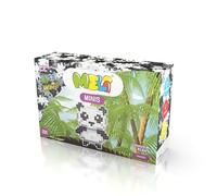 Meli Minis Panda 250-250 Mini Blocs de Construction en Blanc, Noir, Gris et Rose - Jeu créatif pour Enfants à partir de 3 Ans - Construction 2D et 3D - Parfait pour Les Petits constructeurs
