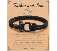 Meliatomia Bracelet « To My Boys » - Cadeau pour fils, petit-fils, neveu, frère, anniversaire, remise de diplôme, Noël pour adolescent, One Size, Acier inoxydable, Pas de gemme