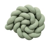 Meliboo Coussin déco, Moelleux, tressé de lit bebe, Hauteur 19 cm, Made in EU, décoratifs, Premium, évolutif Oeko-TEX, Olive 2m