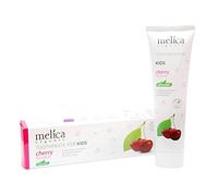 MELICA Pâte Dentifrice Biologique pour Enfants avec Saveur Cerise 98,5% Ingrédients Naturels - 100 m