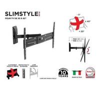 MELICONI 480973 Support mural TV inclinable et orientable SP 600 SR PLUS pour TV de 50 a 82 127-208 cm noir G