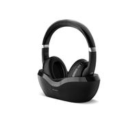 Meliconi Casque TV Bluetooth HP Flash Base sans fil station d'accueil autonomie 75h portée 10m Noir