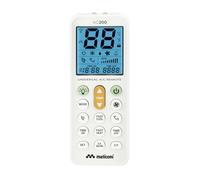 Meliconi Télécommande universelle AC 200 – Grand écran rétroéclairé, fonction torche – Blanche