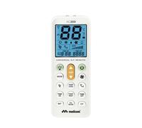 Meliconi Télécommande universelle AC 200 – Grand écran rétroéclairé, fonction torche – Blanche