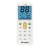 Meliconi Télécommande universelle AC 200 – Grand écran rétroéclairé, fonction torche – Blanche