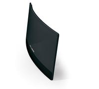 Meliconi Antenne TV amplifiée intérieure AT55, antenne TV intérieure pour signal numérique terrestre, design ultrafin, compatible avec DVBT et DVBT2 HEVC, alimentation murale et USB, noire