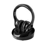Meliconi - Casque TV analogique et numérique HP600 Pro - sans Fil avec Station d’Accueil - Noir - Autonomie 8h - Portée 100m