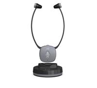 Meliconi Casque TV Easy Audio sans Fil numérique, modèle Steto avec entrée Optique, Microphone ambiant, Volume réglable, Base Charge, portée 20 m, Audio équilibré pour TV