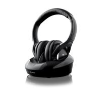 Meliconi - Casque TV analogique et numérique HP600 Pro - sans Fil avec Station d’Accueil - Noir - Autonomie 8h - Portée 100m