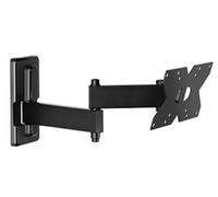 Meliconi CME EDR120, support TV mural à double bras, support TV inclinable, support pour téléviseur à écran plat de 14 à 32 pouces, support VESA 75-100-200x100, capacité de charge 17 kg, noir