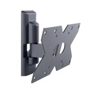 Meliconi CME ETR120, Support Mural TV avec Inclinaison et Rotation | Support TV 14” à 32”, VESA 75-100-200x100, Charge 20 kg, Chevilles Fischer, Made in Italy, Noir