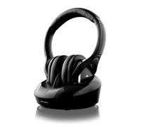 Meliconi Digital Plus Casque TV sans Fil 863 MHz, Audio numérique Optique Toslink et AUX, portée 100 m, Base de Recharge, stéréo sans interférences