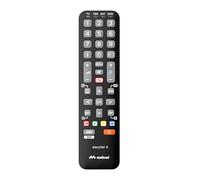 Meliconi Easytel 4, Télécommande Universelle 4 en 1 pour TV, Décodeur, DVD/Blu-Ray et TV Box, Compatible avec la Plupart des Marques, Fonctions Smart TV, Compacte et maniable