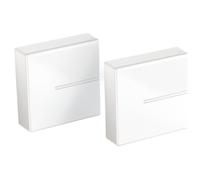 MELICONI GHOST CUBE COVER Systeme de gestion des câbles - Comprend 2 cubes - Poids max : 3 Kg - Cube : 20 x 20.5 x 5.3 cm - Blanc
