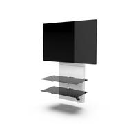 Meliconi - Meuble TV avec Support intégré Ghost Design 3500 Blanc Mat - TV de 32" à 70'' - VESA 400 - Etagères Verre trempé