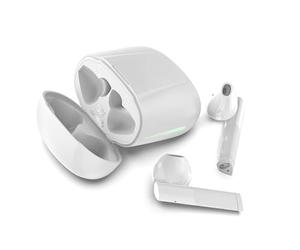 Meliconi Mysound Dart Pods Écouteurs True Wireless Bluetooth 5.3 Blancs avec LED, Microphone, capteur Tactile, autonomie 5 h, étui de Charge 3X, Easy Auto-Pairing, Excellente qualité Audio