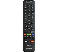 Meliconi Noir 1.8x4.6x19.3cm Easy 2.1 - Télécommande Universelle Pour 1 Tv + 1 Décodeur Tnt / Satellite / Adsl Noir