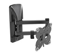 Meliconi Slimstyle Plus 100 SDR, Support Mural TV Aussi pour Placoplâtre | Support Double Bras TV 14” à 32”, VESA 50x50 75x75 100x100, Charge 20 kg | 10 kg Placoplâtre, Made in Italy