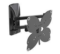 Meliconi SlimStyle Plus 200 SDR - Support TV Mural avec Double Bras Ultra-Mince pour TV à écran Plat de 26" à 45"; pivotant en Horizontal et Vertical; VESA 75-100-200. Couleur Noir