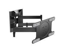 Meliconi Space System DUALMOTION OLED, Support TV Mural Double Bras et Double Rotation, Support pour TV OLED de 40" à 82", Support VESA 200-300-400x200, portée 55 kg, Noir
