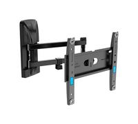 Meliconi Space System FULLMOTION 200, Support Mural TV avec Bras et Double Rotation, pour téléviseurs à écran Plat de 26" à 45", Fixation VESA 50-75-100-200, capacité de Charge 25 kg, Noir