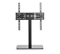 Meliconi STAND 400 Support sur Pied pour TV Noir | Pour téléviseurs de 33" à 55", VESA 200 300 400, base en verre trempé et colonne en aluminium, rotation horizontale et