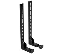 Meliconi Support mural universel pour barre de son – hauteur réglable, 10 kg, passe-câble, noir