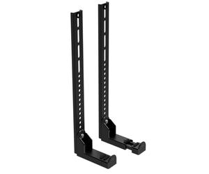 Meliconi Support Soundbar TV Universel pour Fixation Murale VESA | Hauteur réglable, Charge 10 kg, Montage haut/bas TV, Passe-câbles, Anti-vibrations, Made in Italy, Noir