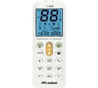 Meliconi Télécommande universelle AC 200 – Grand écran rétroéclairé, fonction torche – Blanche