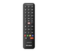 Meliconi Noir 2x4x16cm Control 2+ -télécommande Universelle Pour 1 Tv + 1 Décodeur Tnt Ou Satellite Noir