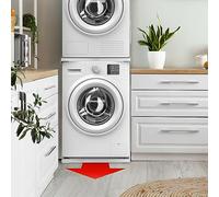 Meliconi The Tower Kit 2 en 1 - Kit de superposition pour réaliser une colonne mobile sur roulettes, avec le sèche-linge sur le lave-linge. Comprend: 1 Torre Style L60 et 1 Base Wash Pro. Blanc.