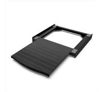 Meliconi - Torre Noir Shelf, Kit de Superposition pour Lave-Linge et Sèche-Linge, Tablette Coulissante, Pré-Assemblé, Sangle de Sécurité, 250 kg, Noir