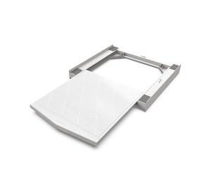 Meliconi Torre Quick, Kit de Superposition Lave-linge Sèche-linge | Tablette extractible Gain de place, avec Sangle de Sécurité, 250 kg, Made in Italy