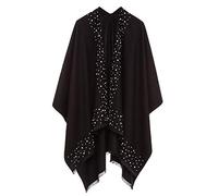 MELIFLUOS DESIGNED IN SPAIN Châle Wrap Poncho Ruana Cape Cardigan Chandail Ouvert devant pour l'Automne Hiver
