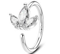 Melighting Anneaux De Nez À Visser Anneau De Nez Ouvert Seamless Avec Cz Anneaux Hélix En Argent 925 Bijou De Piercing Pour Cartilage 8mm