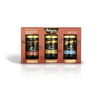 Meligyris - Coffret 3×150 g - Miel de pin grec aux noix, aux amandes et mélange de fruits à coque - Miel premium de Crète