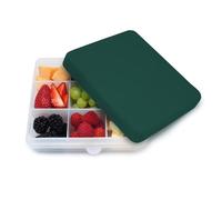melii Boîte à goûter - Boîte à goûter divisée, rangement alimentaire pour enfants, séparateurs amovibles, loisirs créatifs, perles, sans BPA, 9 compartiments, pin chasseur